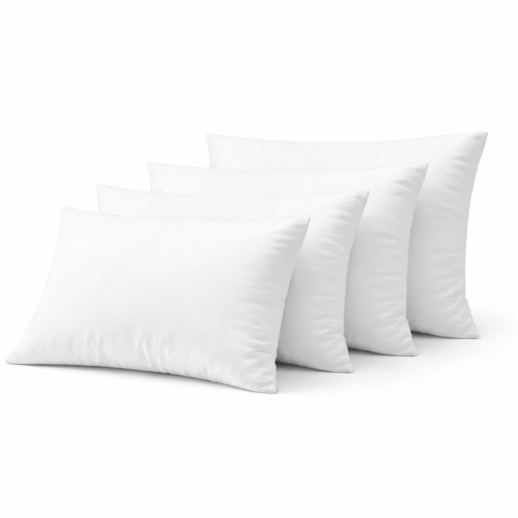 4 Pack Almohadas Estándar Lunesa Plus Hotelera Microfibra Blanco 75x50
