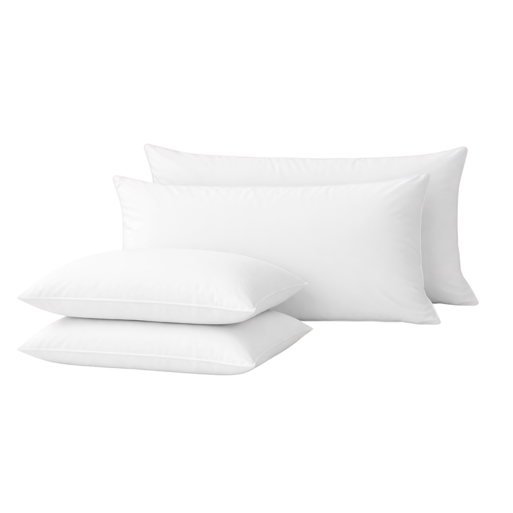 Set De 4 Almohadas Hotelera 2 Estándar 2 King Size De Microfibra