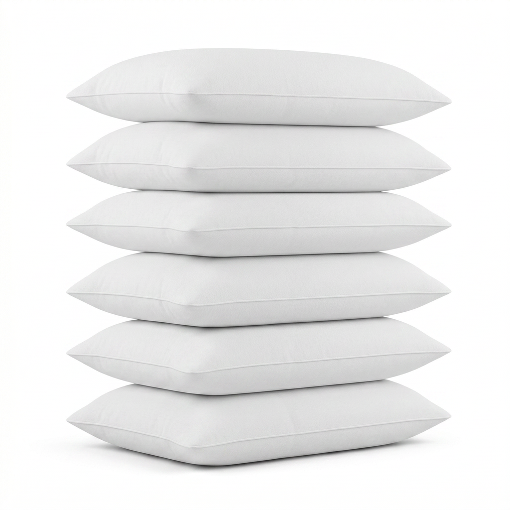 Almohada Lunesa Memory Foam Tamaño Estandar 75x50 Cm Microfibra 6 Pack