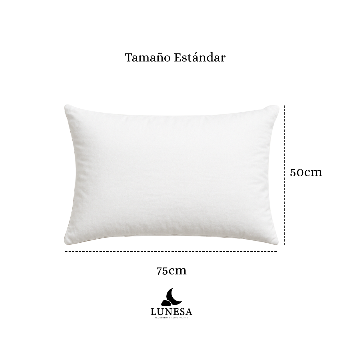 Almohada Lunesa Memory Foam Tamaño Estandar 75x50 Cm Microfibra 6 Pack
